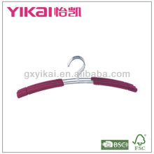 EVA foam coated metal shirt hangers with metal clips and space-saving hook